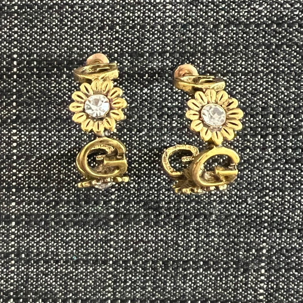 Gold Floral Earrings